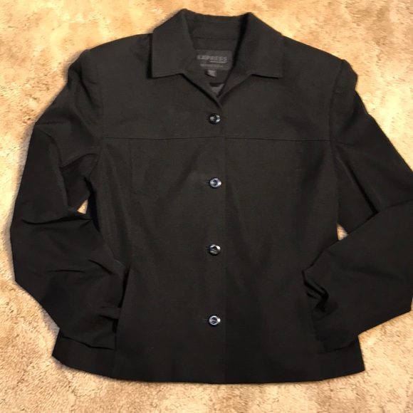 Express Jackets & Blazers - Express Stretch Black Jacket Size 7/8